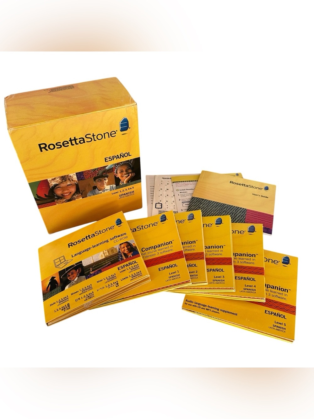 Rosetta Stone Spanish Latin America Version 3 Personal Levels 1-5 CD-ROM Set